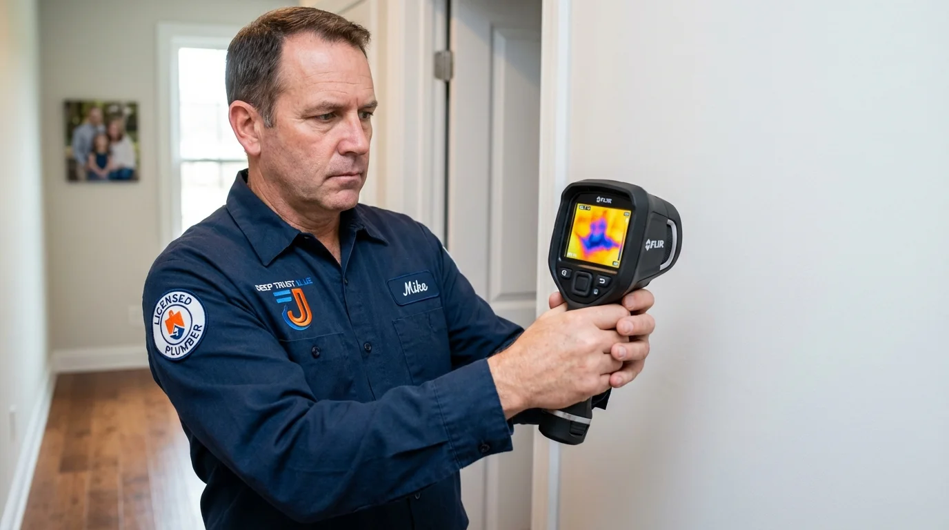 Thermal imaging leak detection by Johns Plumbing LLC in Oconto